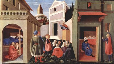 Predellatafel des Triptychons von San Domenico in Perugia zum Leben des Hl. Nikolaus von Bari, Szene von Fra Angelico